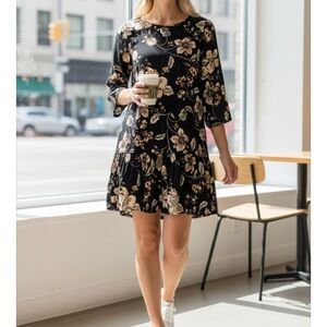 NWT Saltwater Luxe Floral Balloon Sleeve Dress Size XS